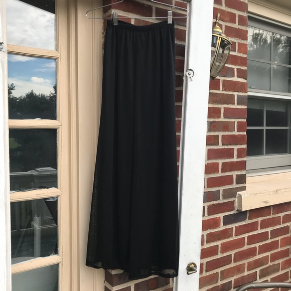 DRESS BARN Wide Leg Sheer Black Trouser Pants XS - Picture 4 of 7